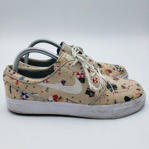 Nike Stefan Janoski Zoom Sneakers 7.5 Mens Beach Day Lace Up Shoes Tan‎